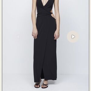 Bec & Bridge Zadie Wrap Black Maxi Dress